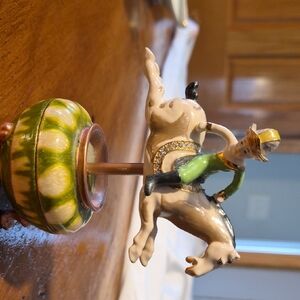Vintage Ceramic Horse and Rider Figurine